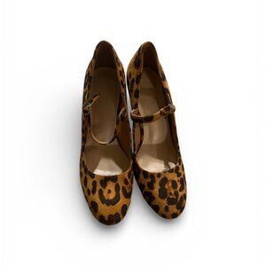 Coutgo Wedge Pumps Mary Jane Ankle Strap Round Toe High Heel